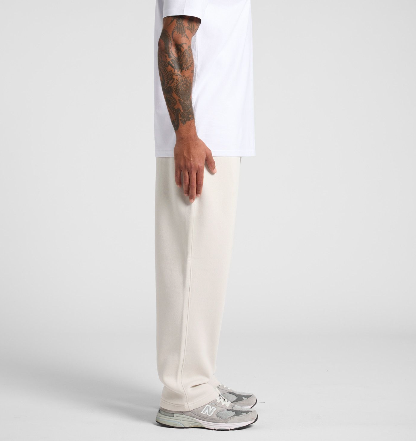HOSBSOCIETY | Relax Cuffless Joggers x Off-white, Forest Green Embroidery logo image 2