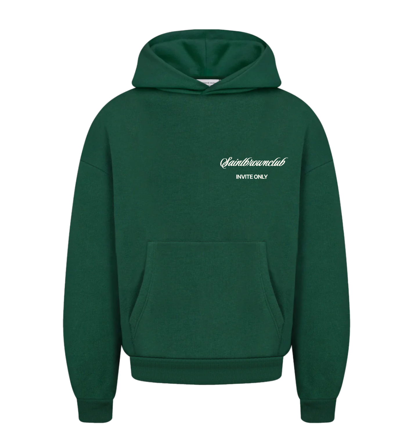 INVITE ONLY | Boxy Cropped Hood Pine Green image 1
