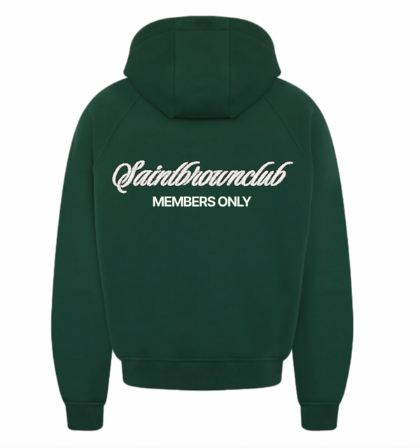 MEMBERS ONLY | Boxy Cropped Hood Pine Green