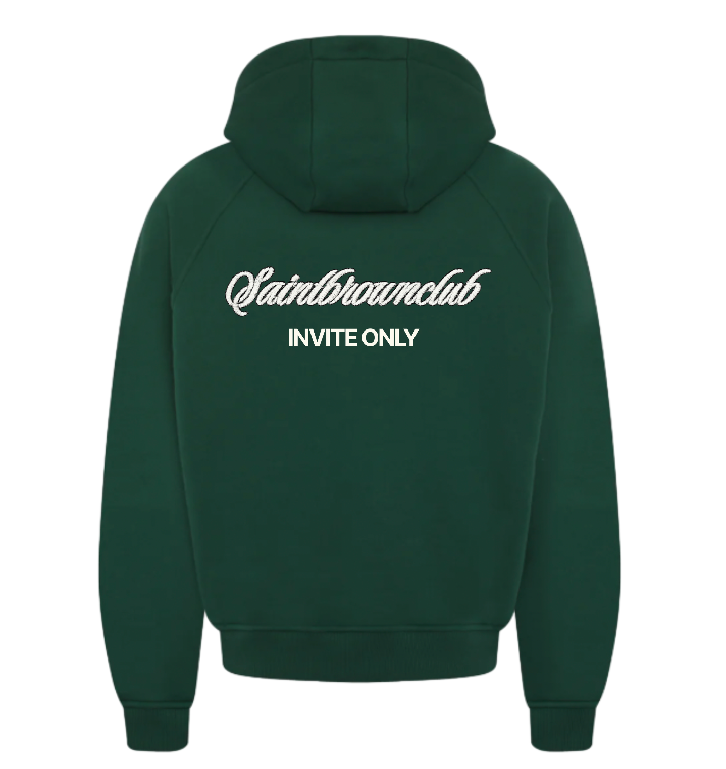 INVITE ONLY | Boxy Cropped Hood Pine Green image 0