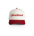 HOSBSOCIETY | Two Tone Society Cap –  Off-White / Red Wine image 0