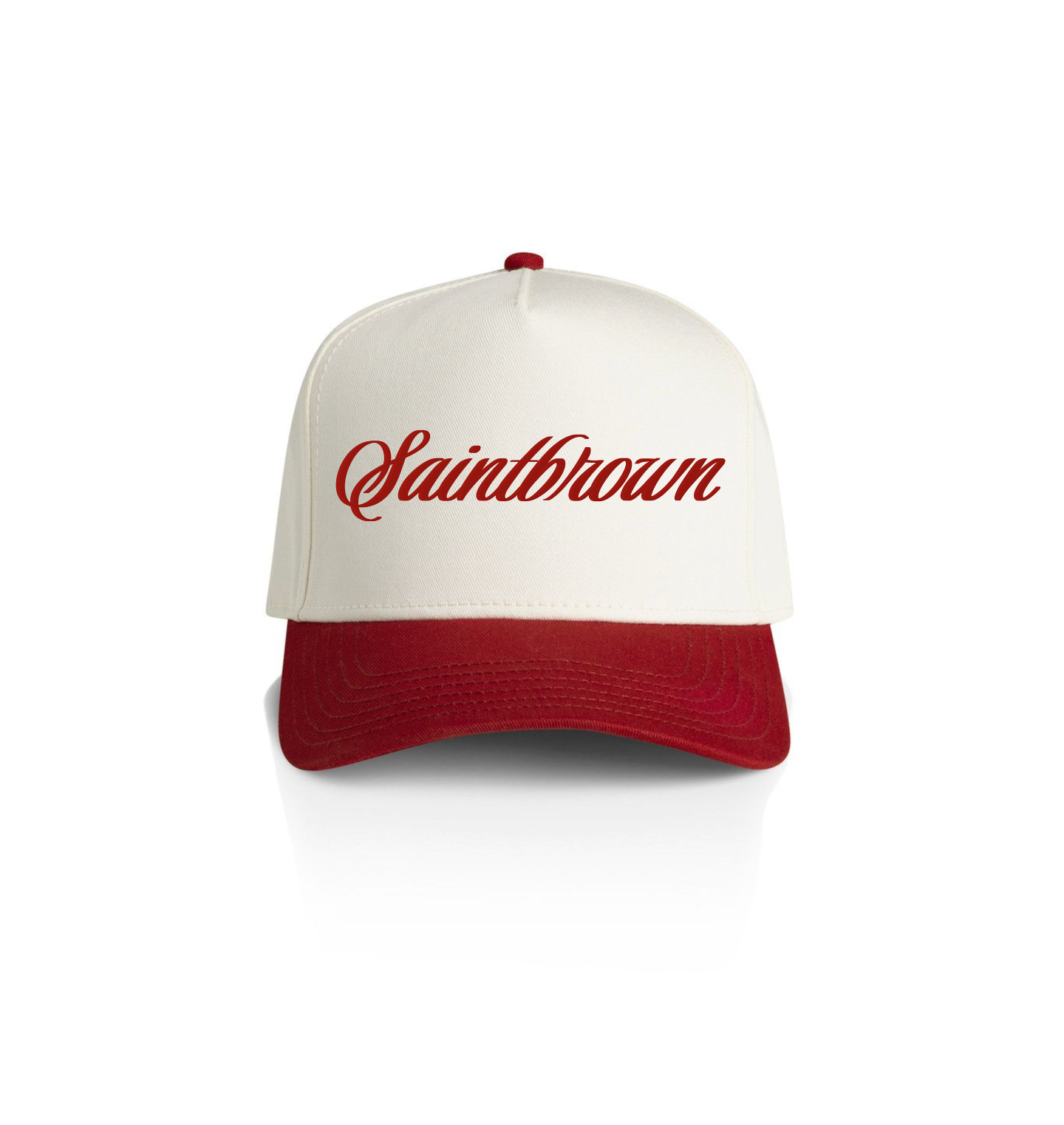 HOSBSOCIETY | Two Tone Society Cap –  Off-White / Red Wine image 0